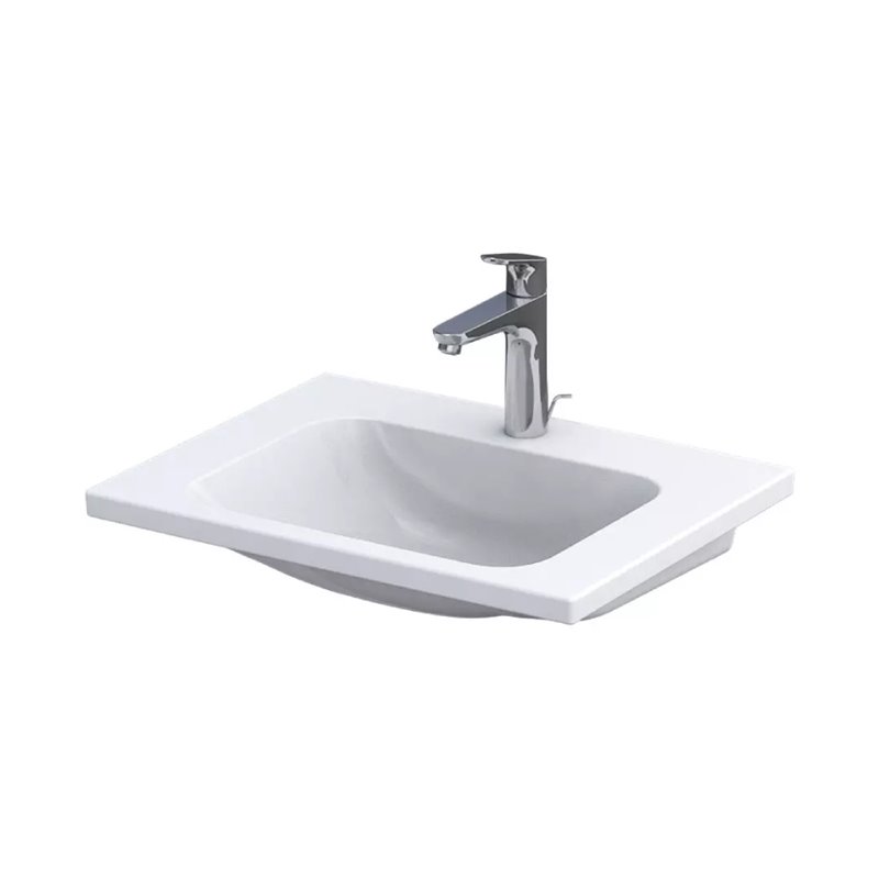 Oristo Etna Szafka Podumywalkowa Niska Ceglany Mat Ryflowany + Umywalka Ceramiczna Cera 60 cm (OR52-SD1S-60-19R+UME-CE-60-91)
