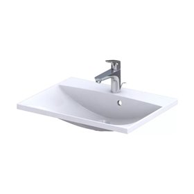 Oristo Etna Szafka Podumywalkowa Niska Czarny Mat Ryflowany + Umywalka Konglomeratowa Amelia 60 cm (OR52-SD1S-60-8R+UME-AM-60-92