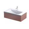 Oristo Etna Szafka Podumywalkowa Niska Ceglany Mat Ryflowany + Umywalka Konglomeratowa Amelia 80 cm (OR52-SD1S-80-19R+UME-AM-80-