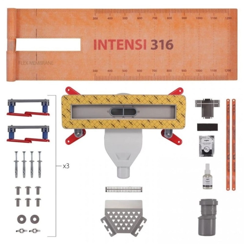 Wiper Intensi 316 Odpływ liniowy LAN Copper 40 - 120 cm do docinania (500.0259.61.120)