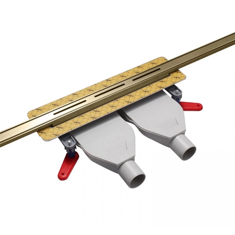 Wiper Intensi 316 Odpływ liniowy z podwójnym syfonem LAN Bright Gold 40 - 120 cm do docinania (500.0211.47.120)