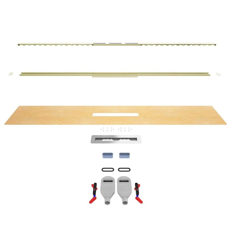 Wiper Intensi 316 Odpływ liniowy z podwójnym syfonem LAN Bright Gold 40 - 120 cm do docinania (500.0211.47.120)