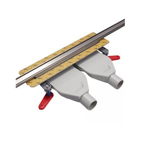 Wiper Intensi 316 Odpływ liniowy z podwójnym syfonem LIN Silver 40 - 150 cm do docinania (500.0210.31.150)