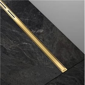 Wiper Intensi 316 Odpływ liniowy z podwójnym syfonem LAN Bright Gold 40 - 150 cm do docinania (500.0211.47.150)