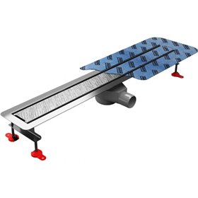 Wiper Invisible Odpływ liniowy 90 cm z syfonem drop 35 - komplet (syfon, nóżki, mankiet) (500.0104.00.090)