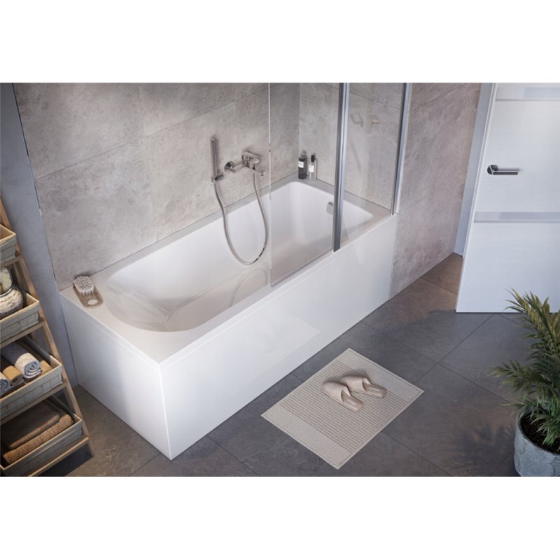 Ravak Life Wanna prostokątna biała 180x80 cm + stelaż 80 (XC00100098)