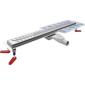 Wiper New Premium Ponente Odpływ liniowy 80 cm z obrotowym syfonem Drop 35 - Zestaw (Odpływ+Mankiet+Nóżki) (500.0102.01.080)