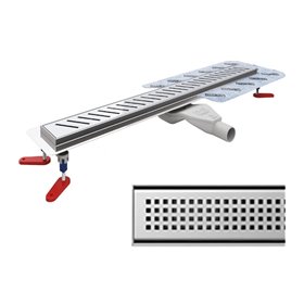 Wiper New Premium Sirocco Odpływ liniowy 90 cm z obrotowym syfonem Drop 50 - Zestaw (Odpływ+Mankiet+Nóżki) (500.0170.01.090)