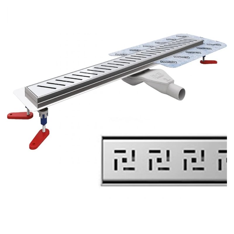 Wiper New Premium Tivano Odpływ liniowy 70 cm z obrotowym syfonem Drop 35 - Zestaw (Odpływ+Mankiet+Nóżki) (500.0098.01.070)