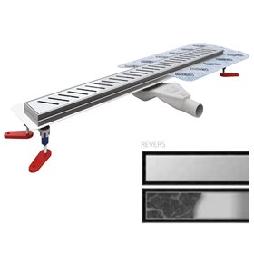 Wiper New Premium Revers (ruszt 2w1) Odpływ liniowy 90 cm z obrotowym syfonem Drop 50 - Zestaw (500.0255.01.090)