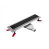 Wiper New Premium Glass Black Odpływ liniowy 70 cm z obrotowym syfonem Drop 50 - Zestaw (500.0385.01.070)