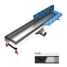 Wiper New Premium ZK Pure (pod płytkę) Odpływ liniowy 120 cm z niskim syfonem snake - Zestaw (500.0185.01.120)