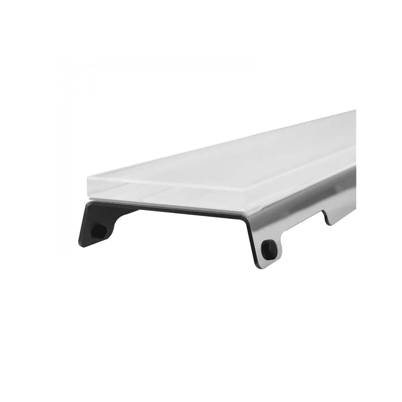 Wiper New Premium ZK White Glass Odpływ liniowy 100 cm z niskim syfonem snake - Zestaw (Odpływ+Mankiet+Nóżki) (500.0386.01.100)