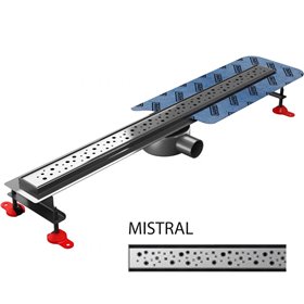 Wiper New Premium Slim Mistral Odpływ Liniowy 100 cm - Zestaw (Odpływ+Mankiet+Nóżki)