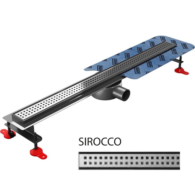 Wiper New Premium Slim Sirocco Odpływ Liniowy 110 cm - Zestaw (Odpływ+Mankiet+Nóżki)
