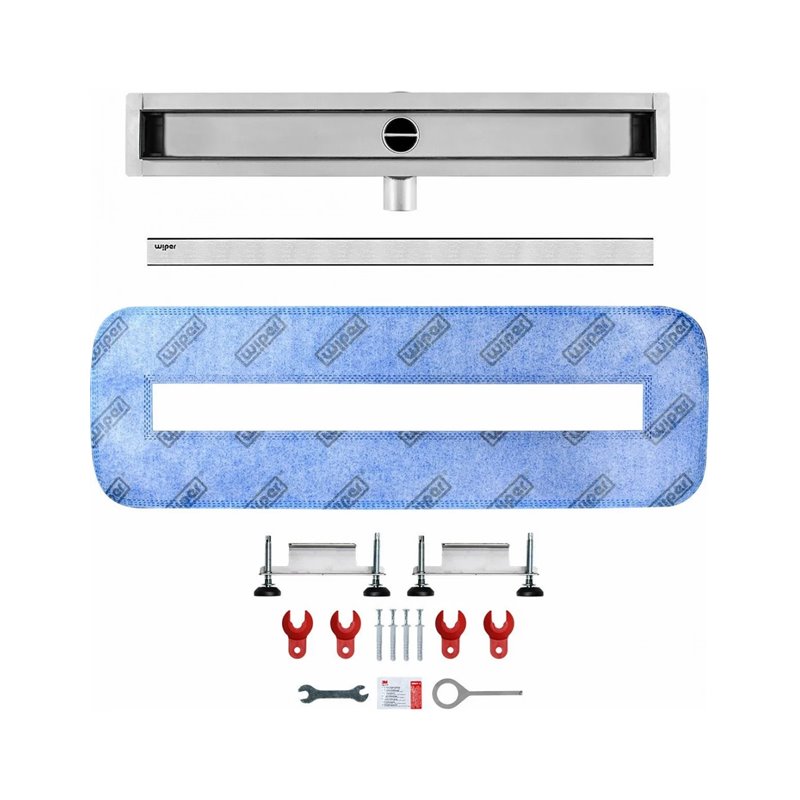 Wiper New Premium Slim Ponente Odpływ Liniowy 100 cm - Zestaw (Odpływ+Mankiet+Nóżki)