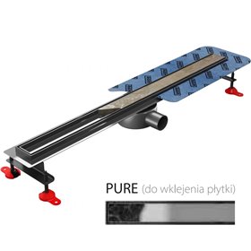 Wiper New Premium Slim Pure Odpływ Liniowy 50 cm - Zestaw (Odpływ+Mankiet+Nóżki)