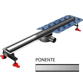 Wiper New Elite Slim Ponente Odpływ liniowy 120 cm z syfonem Smart Trap - Zestaw (Odpływ+Mankiet+Nóżki) (100.3401.01.120)