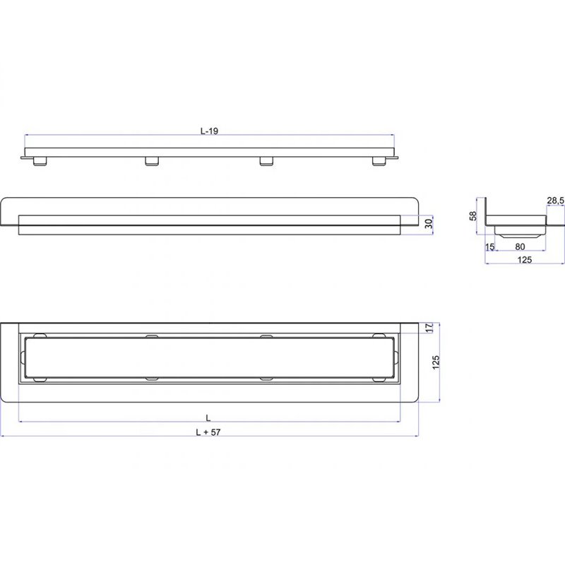 Wiper Premium ZK Zonda 80 cm odpływ liniowy z syfonem drop 50 (rynna+ruszt+syfon) (ZK-OL80P-ZON-DROP-50)