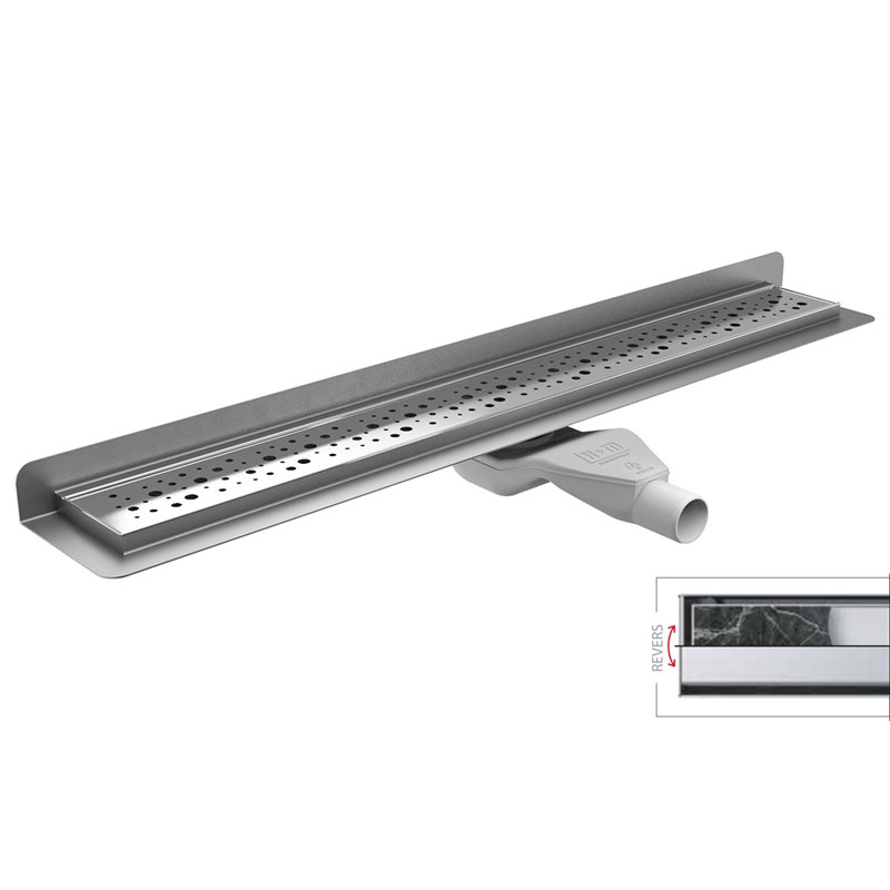 Wiper Premium ZK Revers 80 cm odpływ liniowy z syfonem drop 50 (rynna+ruszt+syfon) (ZK-OL80P-REV-DROP-50)