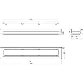 Wiper Premium ZK Tivano 120 cm odpływ liniowy z syfonem drop 50 (rynna+ruszt+syfon) (ZK-OL120P-TIV-DROP-50)