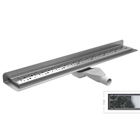 Wiper Premium ZK Pure 120 cm odpływ liniowy z syfonem drop 50 (rynna+ruszt+syfon) (ZK-OL120P-PUR-DROP-50)