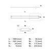 Wiper Elite Mistral Odpływ liniowy 100 cm z niskim syfonem drop 50 (ELITE100-MISTRSAL-DROP-50)
