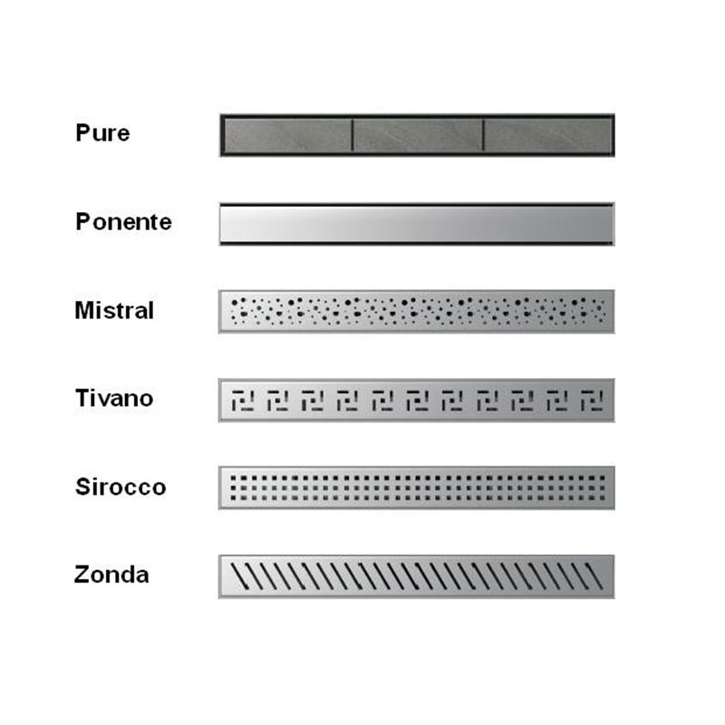 Wiper Classic Ponente Odpływ liniowy 60 cm z syfonem drop 35 (CLASSIC-60-PONENTE-DROP-35)