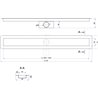 Wiper Invisible Slim 110 cm odpływ liniowy z syfonem smart trap (OL110-INVISIBLE SLIM)