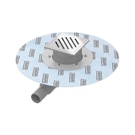 Wiper Top Zonda Odpływ punktowy 12x12 z syfonem Top - Zestaw (wpust+mankiet+kołnierz) (WP120-TOP-ZONDA-ZESTAW)