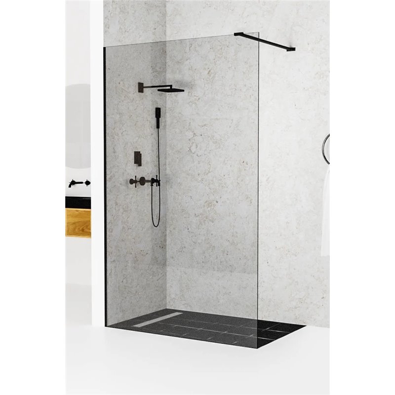 Wiper Verve Black Ścianka prysznicowa walk-in 140 cm (VERRE-DARK-140)