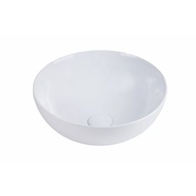 Uptrend CLEO L 38,5x38,5 cm umywalka nablatowa biały połysk, z ozdobną fakturą strukturalną (UP4004-2)