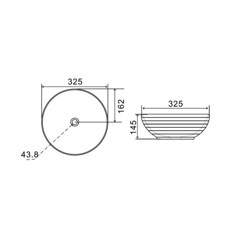 Uptrend CLEO M 32,5x32,5 cm umywalka nablatowa biały połysk, z ozdobną fakturą strukturalną  (UP4004-3)