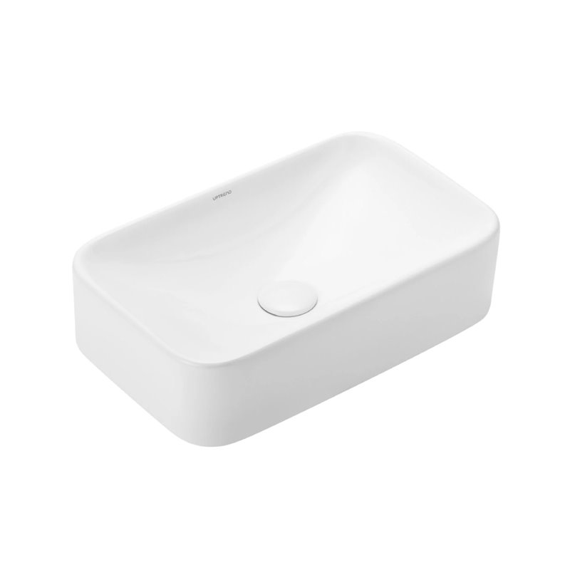 Uptrend MIDEA BASIC 49,5x30 cm umywalka nablatowa biały połysk (TR4120A)