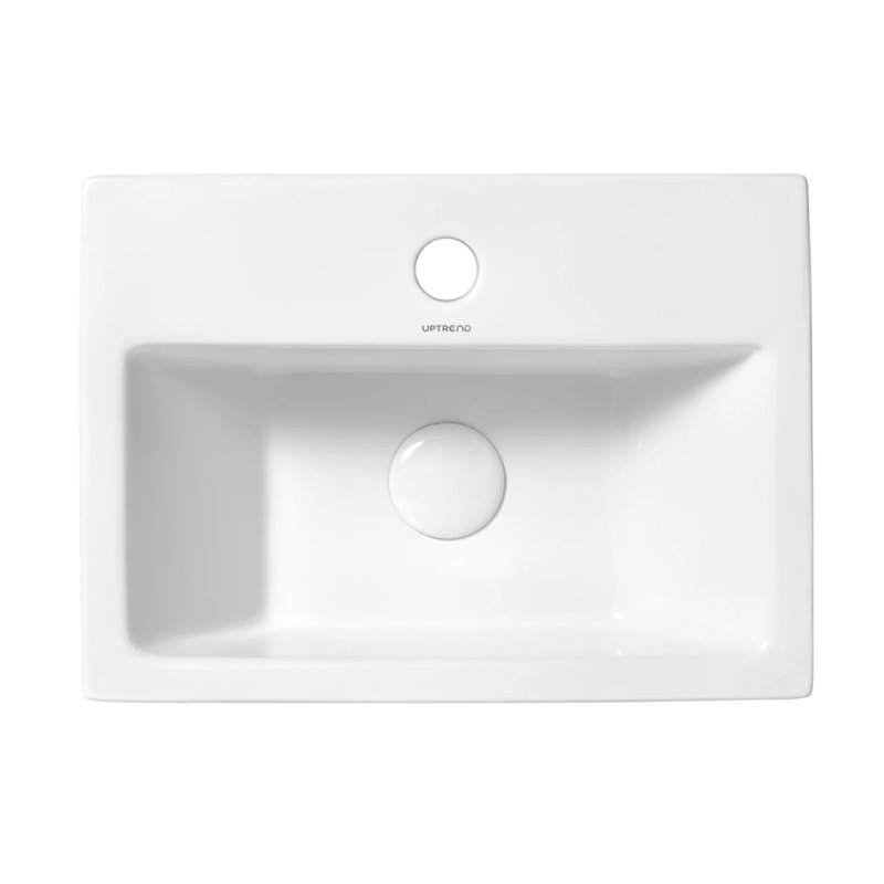 Uptrend PASCAL 45x35,5 cm umywalka ścienna/nablatowa biały połysk, z otworem na baterię (STR4318)