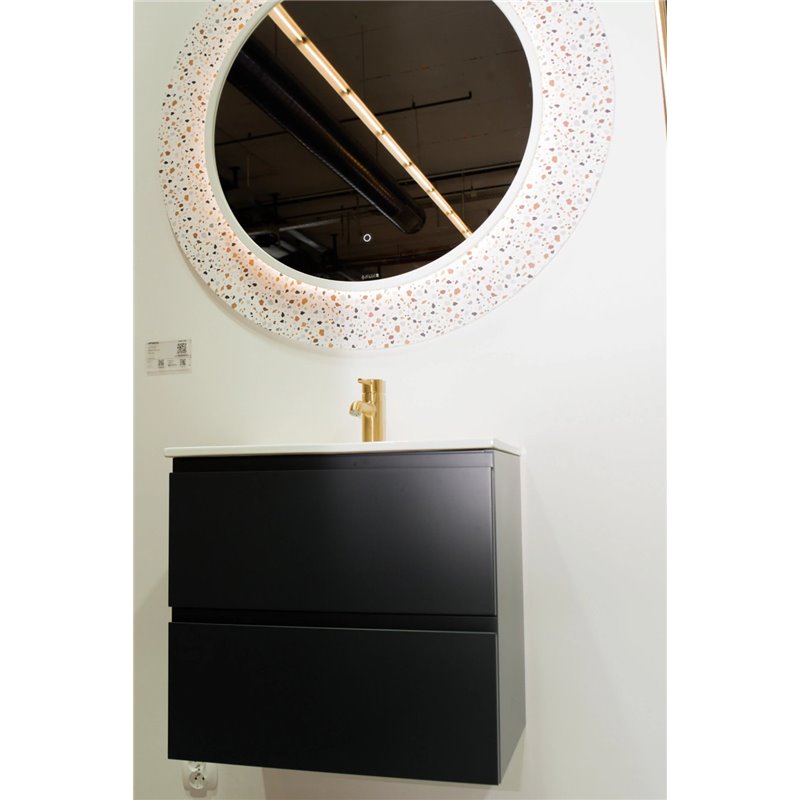 Uptrend CHARO 60x38,5 cm umywalka meblowa biały połysk, z otworem na baterię oraz przelewem (TR411-600)