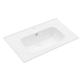 Uptrend VENTA 80x46 cm umywalka meblowa biały połysk, z otworem na baterię oraz przelewem (UP410-800)