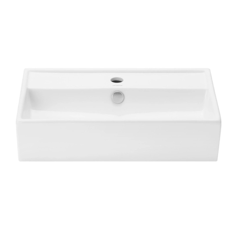 Uptrend DALIA 55x,2x31,9 cm umywalka nablatowa biały połysk, z otworem na baterię oraz przelewem (STR4335)