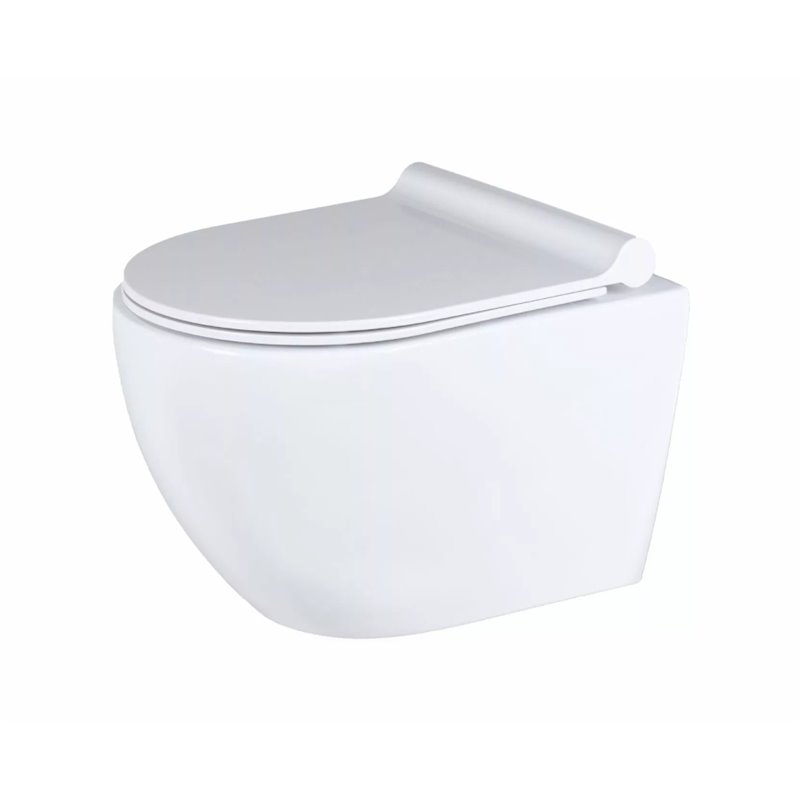 Uptrend CANEO Bezrantowa miska wisząca WC wraz z wolno opadającą deską WC (TR2196D)