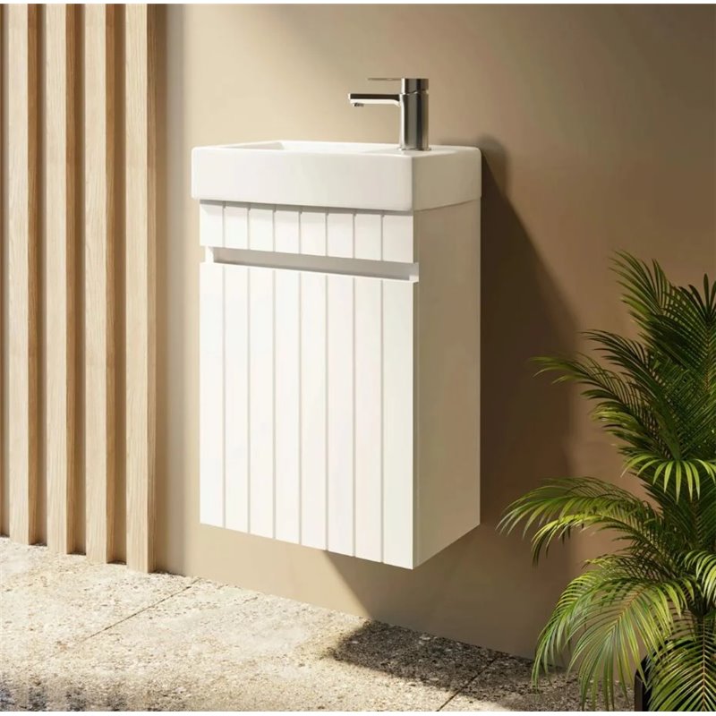 Uptrend MISENO 40 cm 1D0S zestaw szafka z umywalką Ideal Biały Mat (001-SU40-01+TR41355)