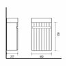 Uptrend MISENO 40 cm 1D0S zestaw szafka z umywalką Ideal Biały Mat (001-SU40-01+TR41355)