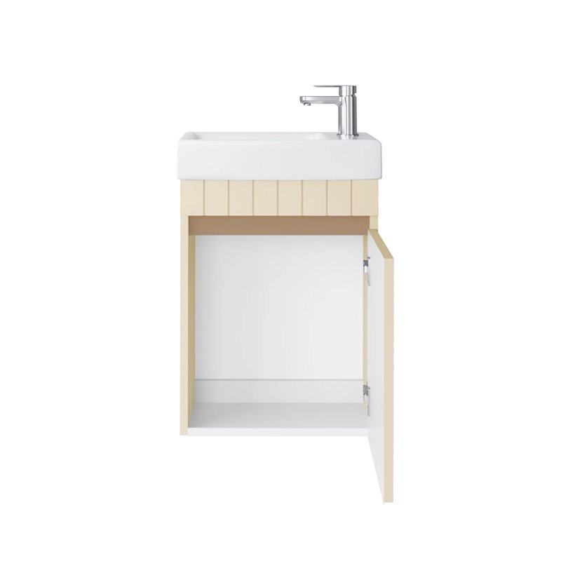 Uptrend MISENO 40 cm 1D0S zestaw szafka z umywalką Almond Mat (001-SU40-02+TR41355)
