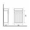 Uptrend MISENO 40 cm 1D0S zestaw szafka z umywalką Almond Mat (001-SU40-02+TR41355)