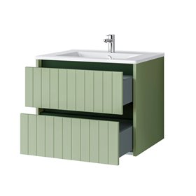 Uptrend MELITO 60 cm 0D2S zestaw szafką z umywalką Szałwia Mat (002-SU60-03+UP4530-600)