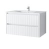 Uptrend MELITO 80 cm 0D2S zestaw szafką z umywalką Ideal Biały Mat (002-SU80-01+UP4530-800)
