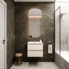 Uptrend MELITO 60 cm 0D2S zestaw szafką z umywalką Almond Mat (002-SU60-02+UP4530-600)