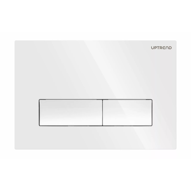 Uptrend Yosemite Shiny White Przycisk stelaża BASIC, dwudzielny 3/6 litra, kolor biały połysk (UP002)