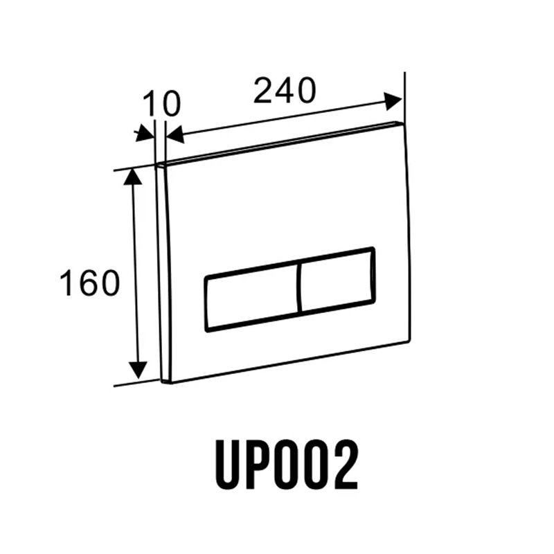 Uptrend Yosemite Shiny White Przycisk stelaża BASIC, dwudzielny 3/6 litra, kolor biały połysk (UP002)