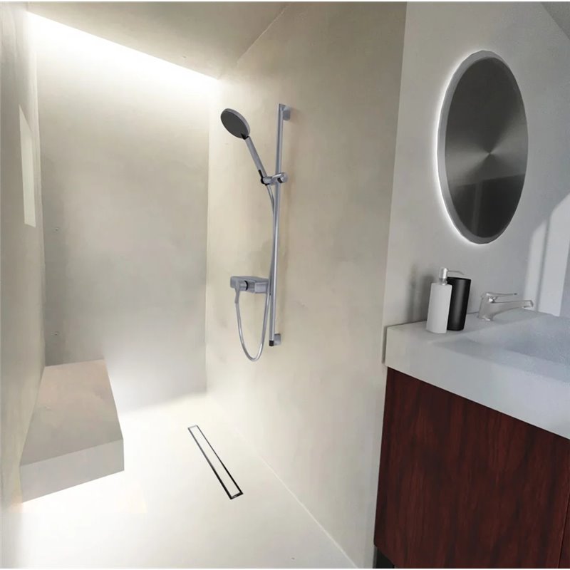 Wiper New MCR Revers Graphite Black Odpływ liniowy (do mikrocementu) 90 cm syfonem drop 50 - Zestaw (500.0703.54.540)