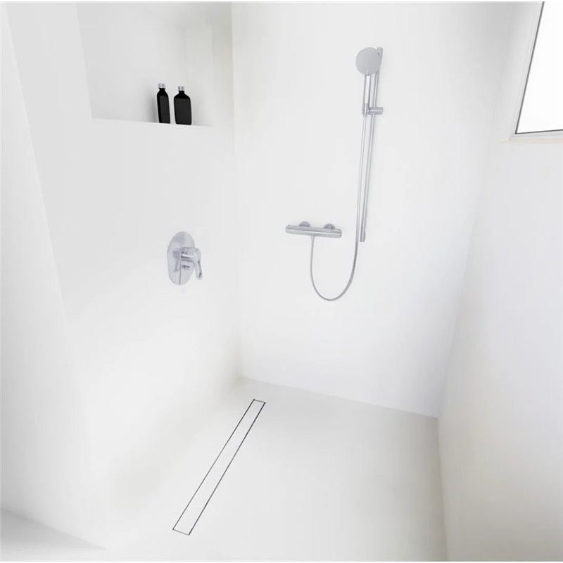 Wiper New MCR Revers Graphite Black Odpływ liniowy (do mikrocementu) 90 cm syfonem drop 50 - Zestaw (500.0703.54.540)